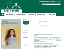 Tablet Screenshot of journal-population.com